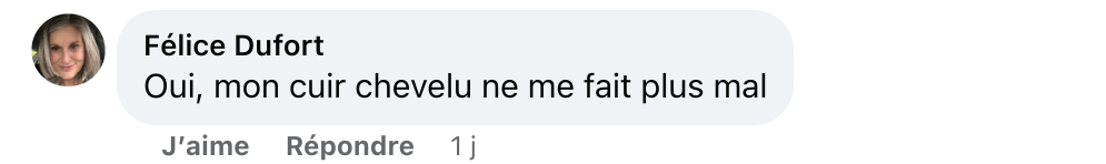 Facebook comment review about this moerie product