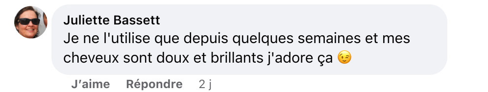 Facebook comment review about this moerie product