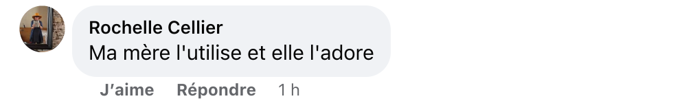 Facebook comment review about this moerie product