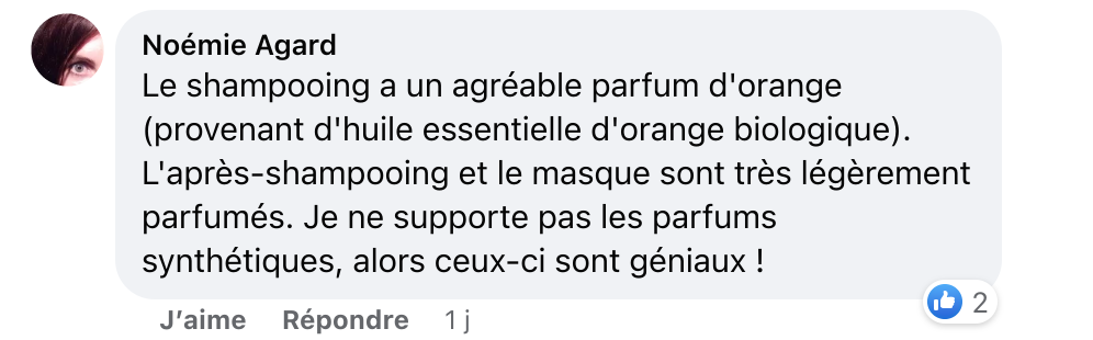 Facebook comment review about this moerie product