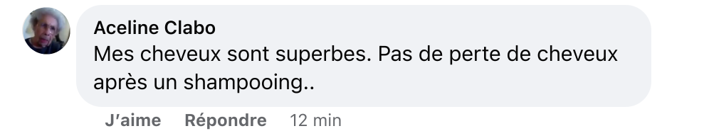 Facebook comment review about this moerie product