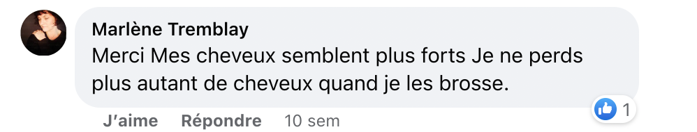 Facebook comment review about this moerie product