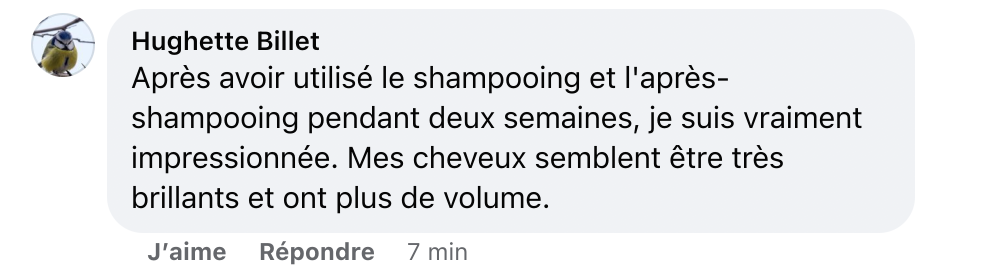 Facebook comment review about this moerie product
