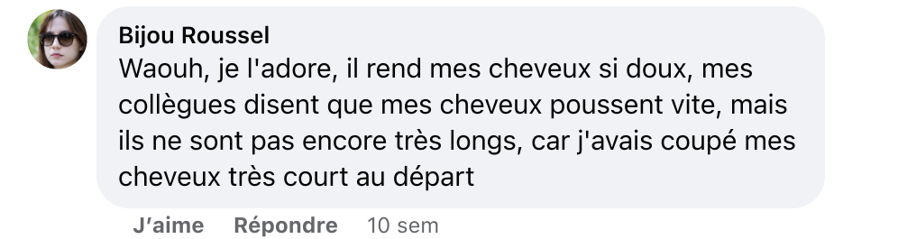 Facebook comment review about this moerie product