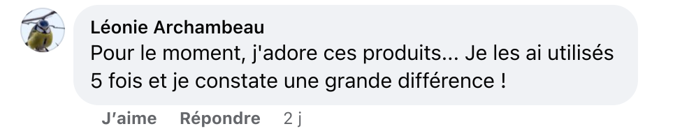 Facebook comment review about this moerie product